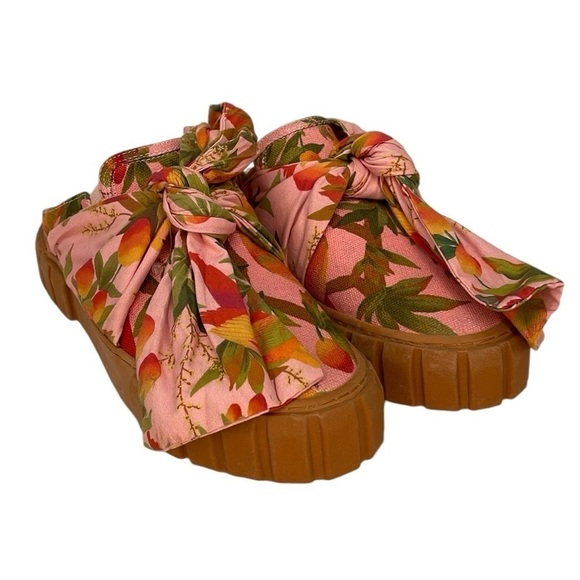 FARM RIO Sneakers Shoes Mules Summer Dream Pink Peaches Size 8.5 - Picture 3 of 12